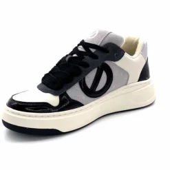 Compensées & Plateformes|Baskets<No Name Baskets Bridget Sneaker W Cuir Noir Blanc Gris BlancGrisClairNoir