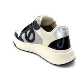Compensées & Plateformes|Baskets<No Name Baskets Bridget Sneaker W Cuir Noir Blanc Gris BlancGrisClairNoir