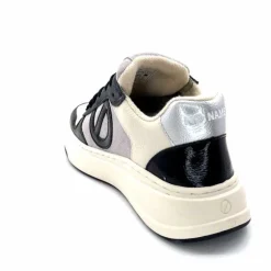 Compensées & Plateformes|Baskets<No Name Baskets Bridget Sneaker W Cuir Noir Blanc Gris BlancGrisClairNoir