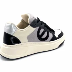Compensées & Plateformes|Baskets<No Name Baskets Bridget Sneaker W Cuir Noir Blanc Gris BlancGrisClairNoir