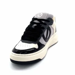Compensées & Plateformes|Baskets<No Name Baskets Bridget Sneaker W Cuir Noir Blanc Gris BlancGrisClairNoir