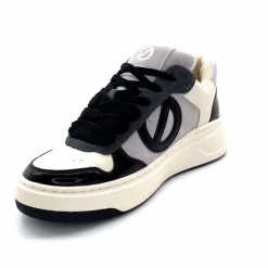 Compensées & Plateformes|Baskets<No Name Baskets Bridget Sneaker W Cuir Noir Blanc Gris BlancGrisClairNoir