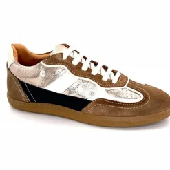 Teenager|Baskets<355-ivoire Baskets Plate Ivoire Samba 2 Cuir Noir Or Marron