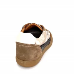 Teenager|Baskets<355-ivoire Baskets Plate Ivoire Samba 2 Cuir Noir Or Marron