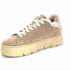 Fourrure|Baskets<Crime London Baskets Plateforme 21951 Daim Fourrure Beige