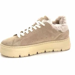 Fourrure|Baskets<Crime London Baskets Plateforme 21951 Daim Fourrure Beige
