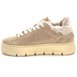 Fourrure|Baskets<Crime London Baskets Plateforme 21951 Daim Fourrure Beige