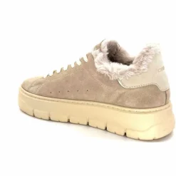 Fourrure|Baskets<Crime London Baskets Plateforme 21951 Daim Fourrure Beige