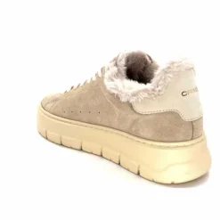 Fourrure|Baskets<Crime London Baskets Plateforme 21951 Daim Fourrure Beige