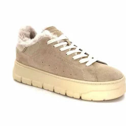 Fourrure|Baskets<Crime London Baskets Plateforme 21951 Daim Fourrure Beige