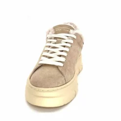 Fourrure|Baskets<Crime London Baskets Plateforme 21951 Daim Fourrure Beige