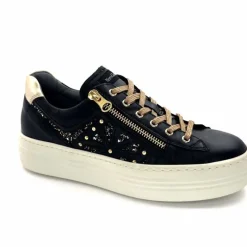 Sport Chic|Baskets<Nero Giardini Baskets Plateforme Fermeture Éclaire Nero Giardin 1411610 D100 Cuir Noir