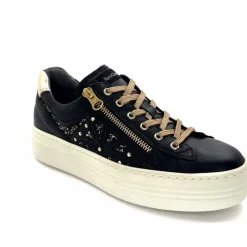 Sport Chic|Baskets<Nero Giardini Baskets Plateforme Fermeture Éclaire Nero Giardin 1411610 D100 Cuir Noir