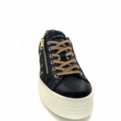 Sport Chic|Baskets<Nero Giardini Baskets Plateforme Fermeture Éclaire Nero Giardin 1411610 D100 Cuir Noir