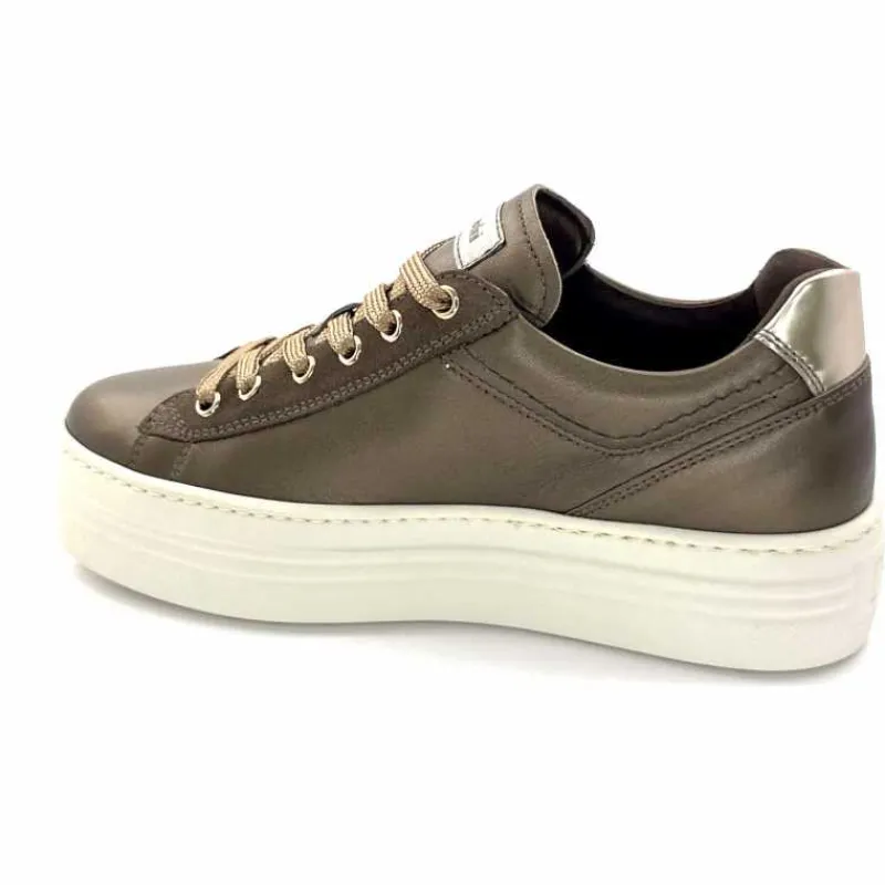 Sport Chic|Baskets<Nero Giardini Baskets Plateforme Fermeture Éclaire Nero Giardin 1411611 D322 Cuir Bronze