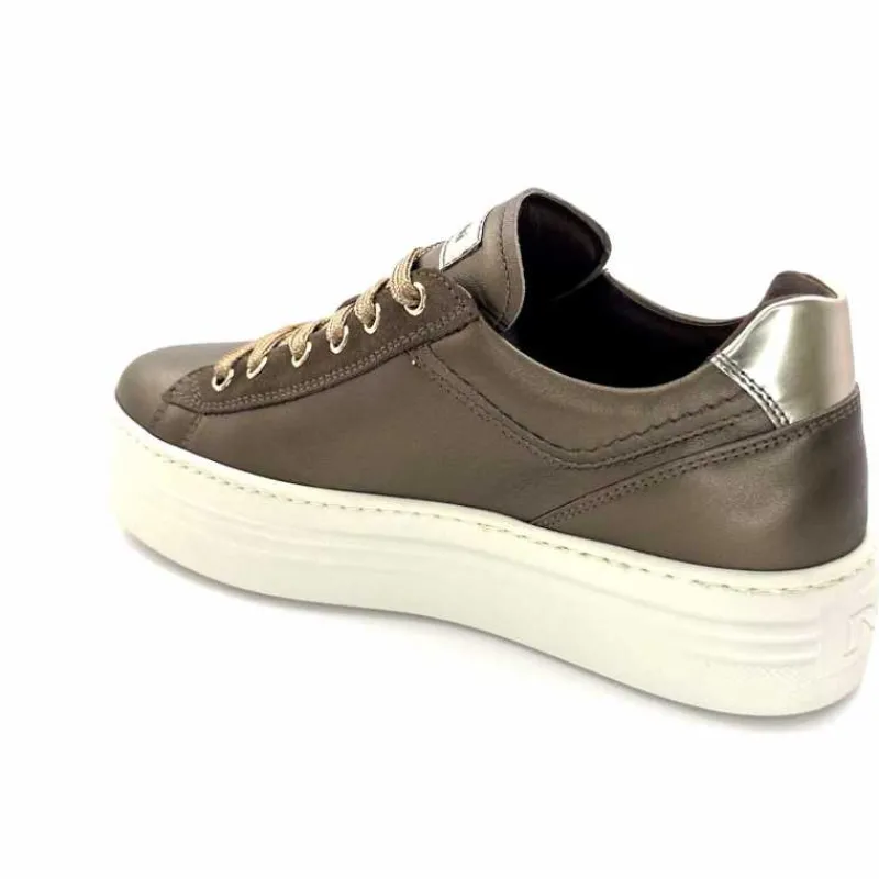 Sport Chic|Baskets<Nero Giardini Baskets Plateforme Fermeture Éclaire Nero Giardin 1411611 D322 Cuir Bronze