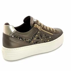 Sport Chic|Baskets<Nero Giardini Baskets Plateforme Fermeture Éclaire Nero Giardin 1411611 D322 Cuir Bronze