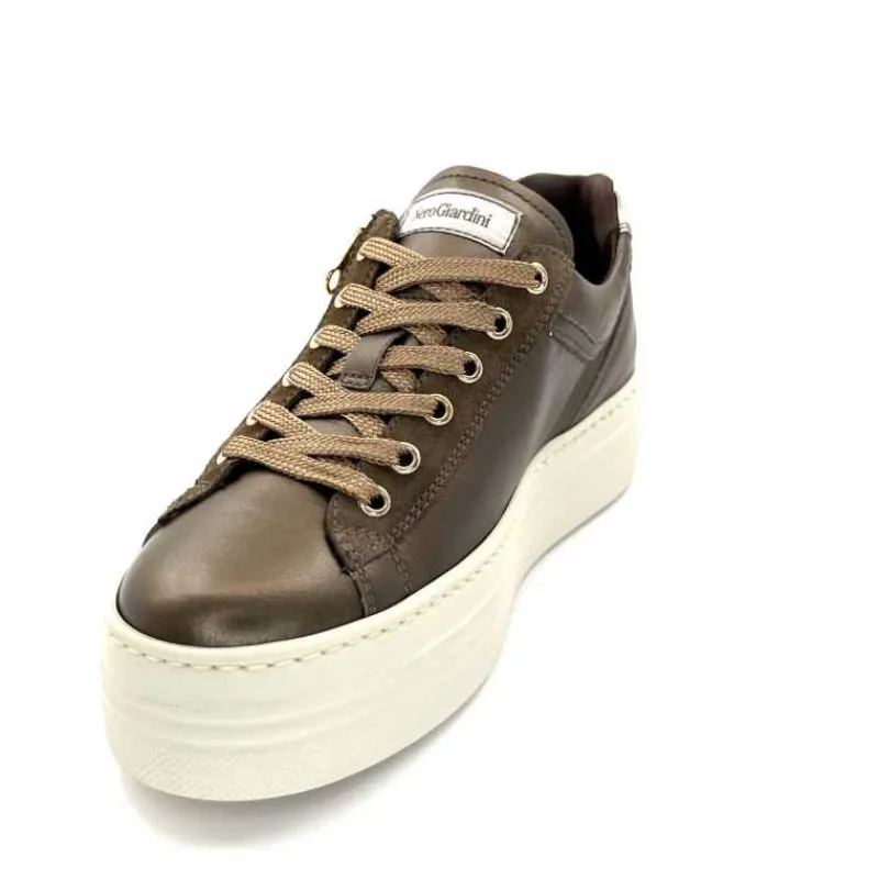 Sport Chic|Baskets<Nero Giardini Baskets Plateforme Fermeture Éclaire Nero Giardin 1411611 D322 Cuir Bronze