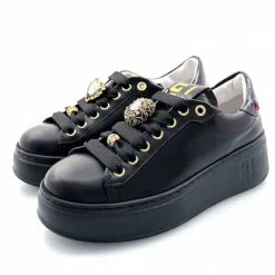 Teenager|Bijoux<GioPiu Baskets Plateforme Gio+ Pia 258a Cuir Bijoux Noir