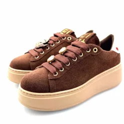 Teenager|Bijoux<GioPiu Baskets Plateforme Gio+ Pia 230a Daim Bijoux Marron