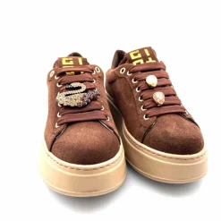 Teenager|Bijoux<GioPiu Baskets Plateforme Gio+ Pia 230a Daim Bijoux Marron