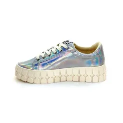Teenager|Fantaisie<No Name Baskets Plateforme Play Sneaker W Cuir Irisé Argent