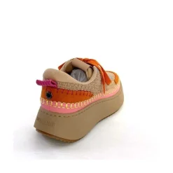 Vacances|Teenager<Steve Madden Baskets Plateforme Double Take Textile Orange Beige Rose