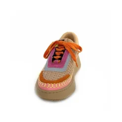 Vacances|Teenager<Steve Madden Baskets Plateforme Double Take Textile Orange Beige Rose