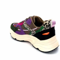 Sport Chic|Baskets<poelman Baskets Posh 1210810 Textile DK Green Multicolore Vert