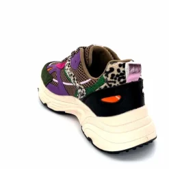 Sport Chic|Baskets<poelman Baskets Posh 1210810 Textile DK Green Multicolore Vert