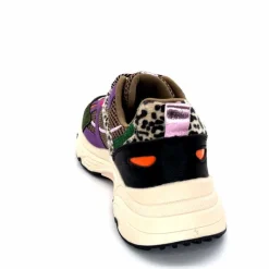 Sport Chic|Baskets<poelman Baskets Posh 1210810 Textile DK Green Multicolore Vert