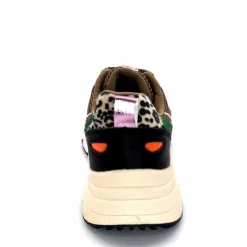 Sport Chic|Baskets<poelman Baskets Posh 1210810 Textile DK Green Multicolore Vert