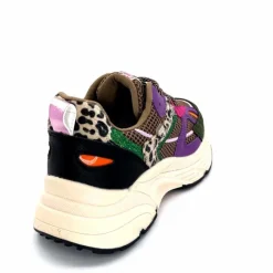 Sport Chic|Baskets<poelman Baskets Posh 1210810 Textile DK Green Multicolore Vert