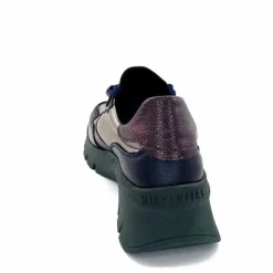 Sport|Décontracté<Hispanitas Baskets Running Chi 243617 Helsink Cuir Métal Bleu Bronze Vert