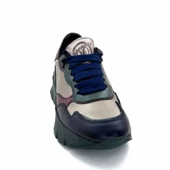 Sport|Décontracté<Hispanitas Baskets Running Chi 243617 Helsink Cuir Métal Bleu Bronze Vert