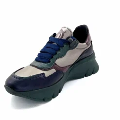 Sport|Décontracté<Hispanitas Baskets Running Chi 243617 Helsink Cuir Métal Bleu Bronze Vert