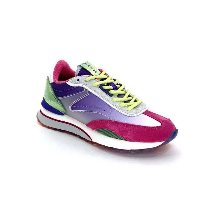 Sport|Baskets<hoff Baskets Running Star Daim Fushia Textile Violet Métal Vert Blanc