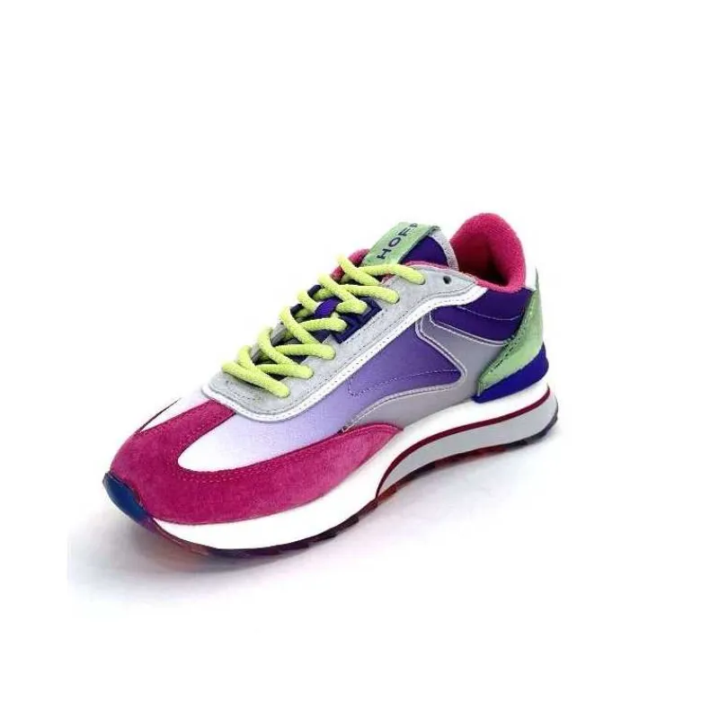 Sport|Baskets<hoff Baskets Running Star Daim Fushia Textile Violet Métal Vert Blanc