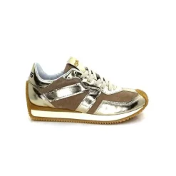 Sport|Baskets<Mjus Baskets Running L14111 Cuir Or Daim Beige Marron