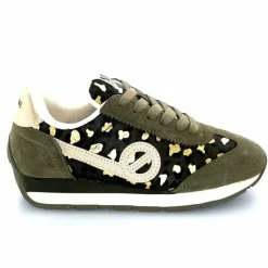 Sport Chic|Baskets<No Name Baskets Running City Run Jogger W Daim Léopard Doré Kaki