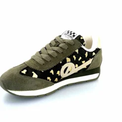 Sport Chic|Baskets<No Name Baskets Running City Run Jogger W Daim Léopard Doré Kaki