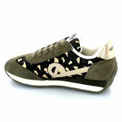 Sport Chic|Baskets<No Name Baskets Running City Run Jogger W Daim Léopard Doré Kaki