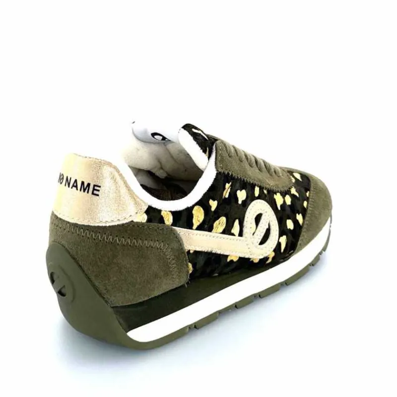 Sport Chic|Baskets<No Name Baskets Running City Run Jogger W Daim Léopard Doré Kaki