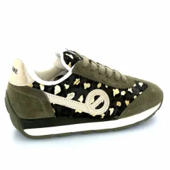 Sport Chic|Baskets<No Name Baskets Running City Run Jogger W Daim Léopard Doré Kaki