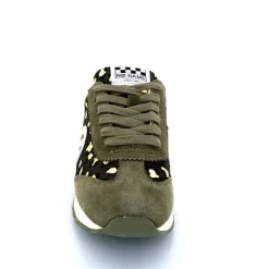 Sport Chic|Baskets<No Name Baskets Running City Run Jogger W Daim Léopard Doré Kaki