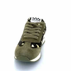 Sport Chic|Baskets<No Name Baskets Running City Run Jogger W Daim Léopard Doré Kaki