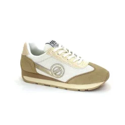 Sport Chic|Baskets<No Name Baskets Running City Run Jogger W Daim Textile Blanc Beige