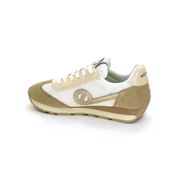 Sport Chic|Baskets<No Name Baskets Running City Run Jogger W Daim Textile Blanc Beige