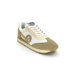 Sport Chic|Baskets<No Name Baskets Running City Run Jogger W Daim Textile Blanc Beige