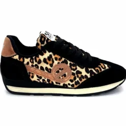 Sport Chic|Animalier<No Name Baskets Running City Run Jogger W Daim Noir Léo LéopardNoir